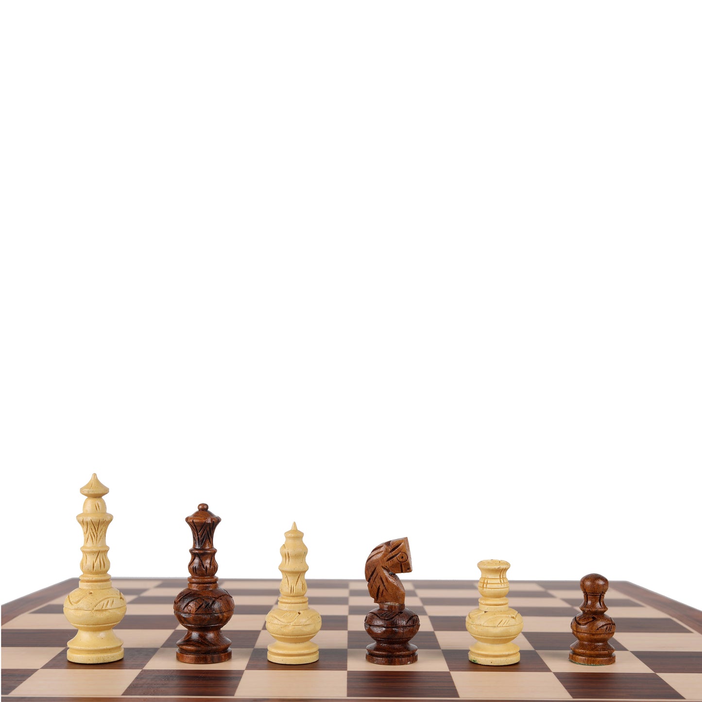 Handcrafted Wooden Chess Pieces – 3.75” King Size Weighted Tournament Set, Traditional Carved Design with Felt Base