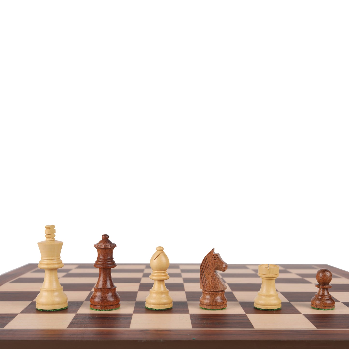 Tournament Series Handmade Wooden Chess Pieces – 3.75” King Size Weighted Set with 2 Extra Queens, German Knight, Rosewood & Boxwood