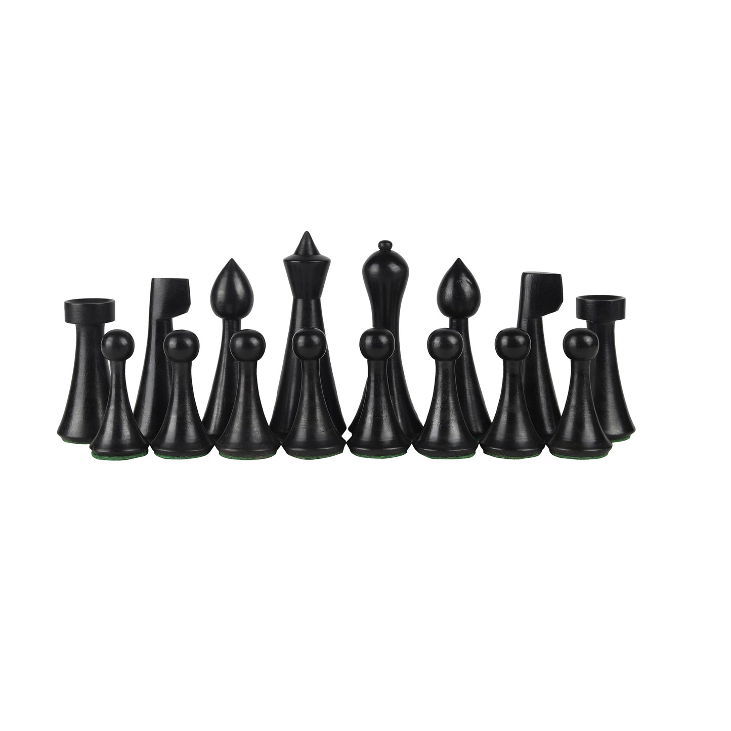 Minimalist Hermann Ohme Design 3.75” Wooden Chess Pieces Set | Handcrafted Sheesham & Boxwood with Extra Queens