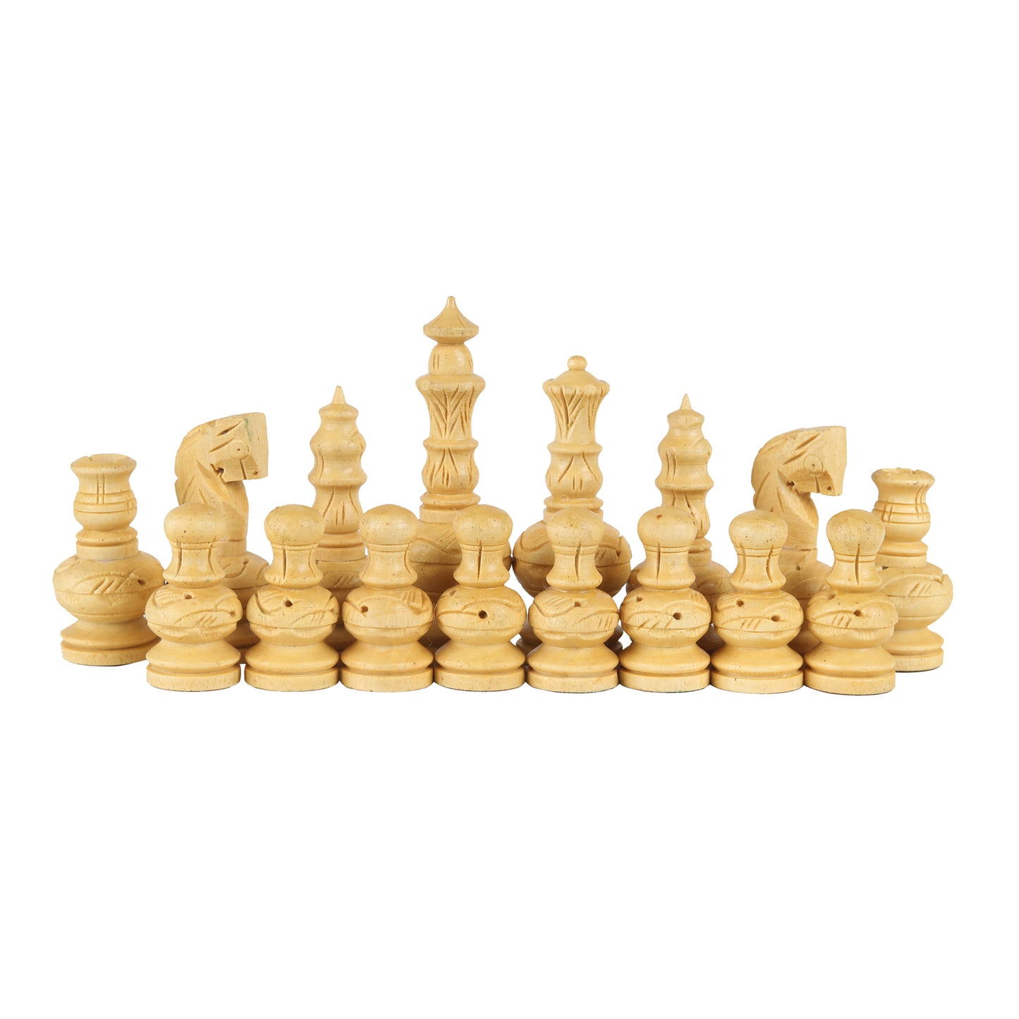 Handcrafted Wooden Chess Pieces – 3.75” King Size Weighted Tournament Set, Traditional Carved Design with Felt Base