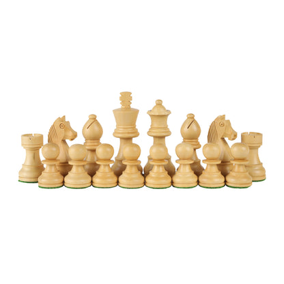 Tournament Series Handmade Wooden Chess Pieces – 3.75” King Size Weighted Set with 2 Extra Queens, German Knight, Rosewood & Boxwood