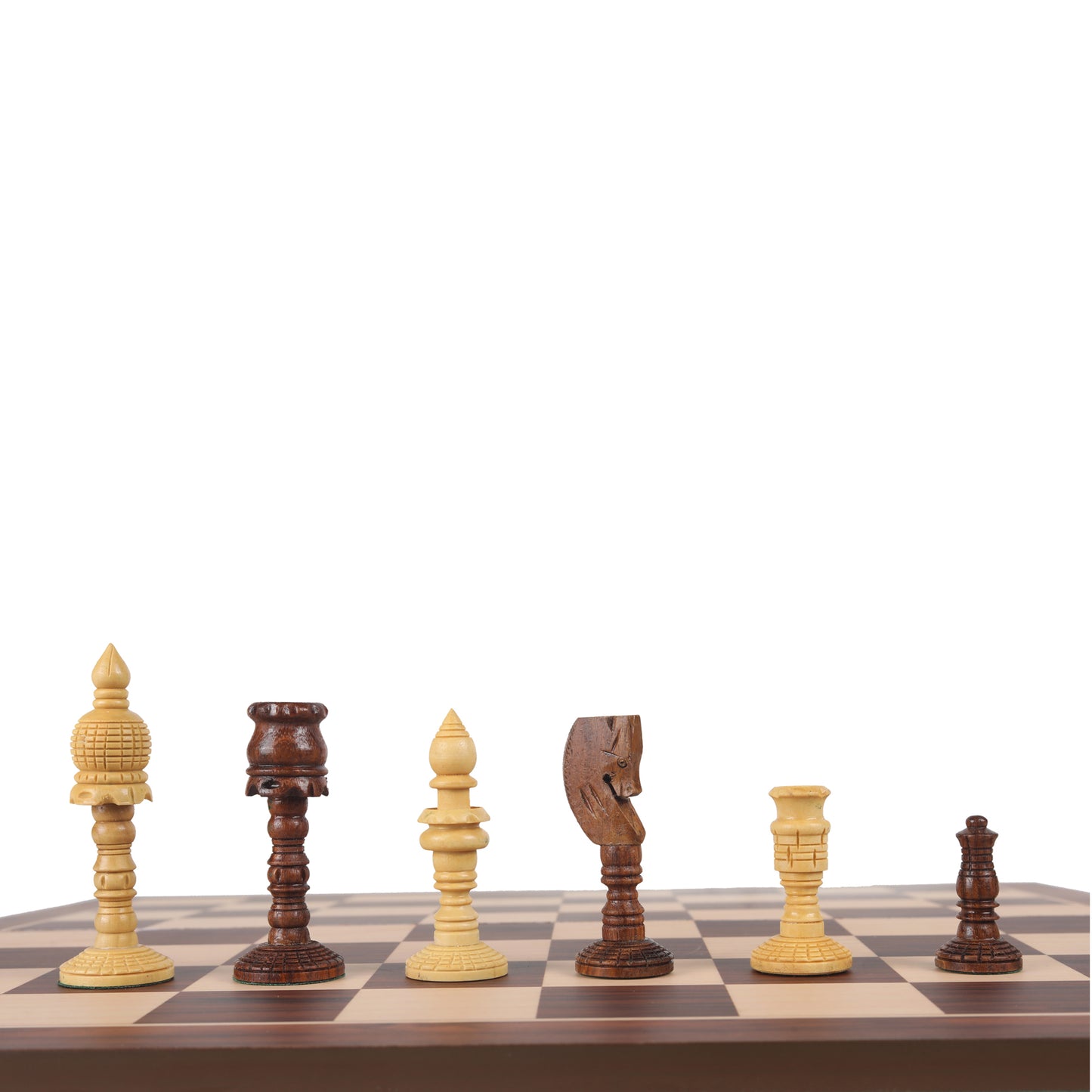 Classic Lamp Series 3.5” Wooden Chess Pieces Set | Handcrafted Sheesham & Boxwood Chessmen with Extra Queens