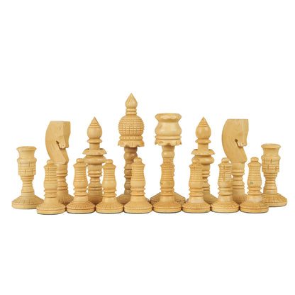 Classic Lamp Series 3.5” Wooden Chess Pieces Set | Handcrafted Sheesham & Boxwood Chessmen with Extra Queens
