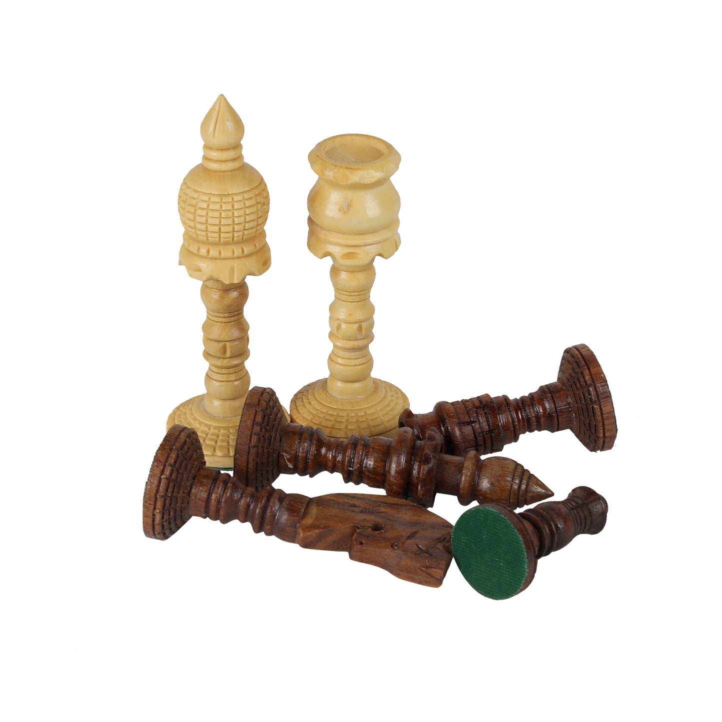 Classic Lamp Series 3.5” Wooden Chess Pieces Set | Handcrafted Sheesham & Boxwood Chessmen with Extra Queens